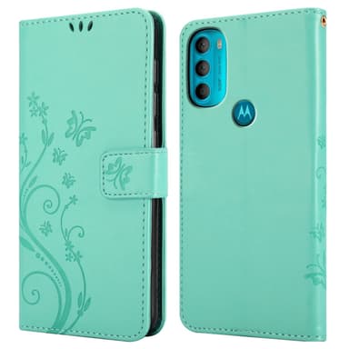 Motorola MOTO G71 5G Plånboksfodral Skal (Turkos)