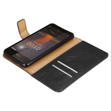 Nokia 1 2018 Plånboksfodral Skal (Svart)
