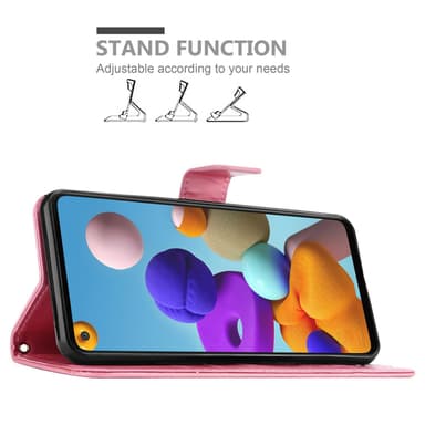 Samsung Galaxy A21s Plånboksfodral Skal (Rosa)