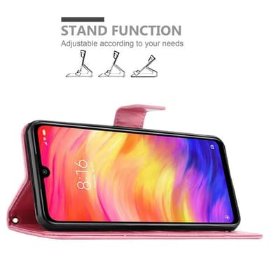 Xiaomi RedMi NOTE 7 Plånboksfodral Skal (Rosa)