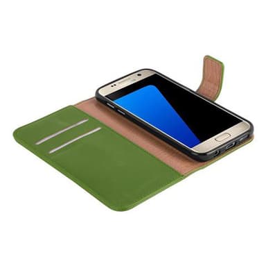 Samsung Galaxy S7 Plånboksfodral Skal (Grön)