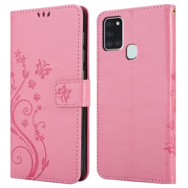 Samsung Galaxy A21s Plånboksfodral Skal (Rosa)