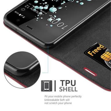 HTC U PLAY Skal Fodral Case (Röd)