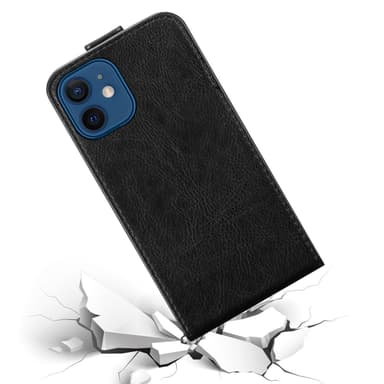 iPhone 12 / 12 PRO Flipfodral Skal (Svart)