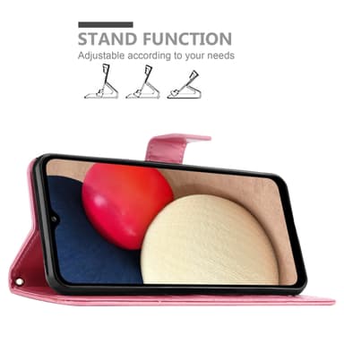 Samsung Galaxy A02s Plånboksfodral Skal (Rosa)