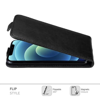 iPhone 12 / 12 PRO Flipfodral Skal (Svart)