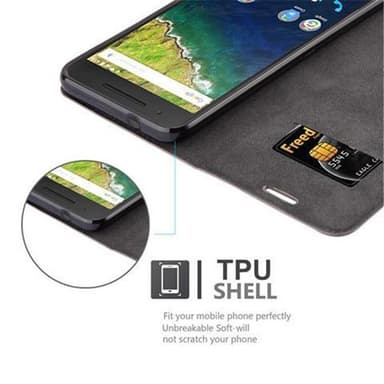 Huawei Google NEXUS 6P Skal Fodral Case (Brun)