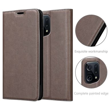 Oppo FIND X5 Skal Fodral Case (Brun)