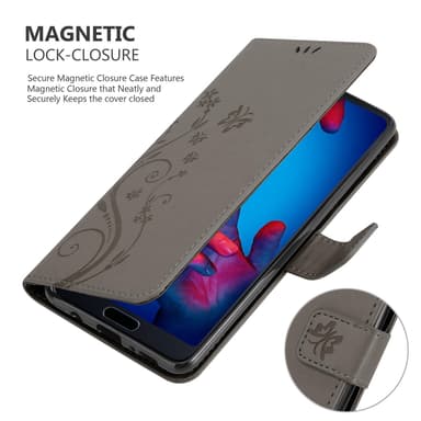 Huawei P20 Plånboksfodral Skal (Grå)