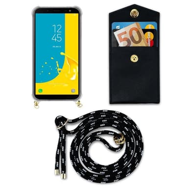 Samsung Galaxy J6 2018 Skal Fodral Kedja (Svart)
