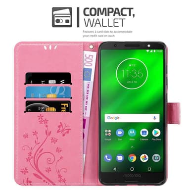 Motorola MOTO G6 PLUS Plånboksfodral Skal (Rosa)