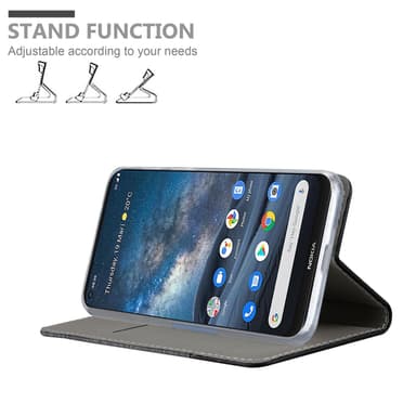 Nokia 8.3 Plånboksfodral Skal (Grå)