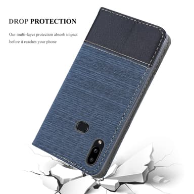 Samsung Galaxy A10s / M01s Plånboksfodral Skal (Blå)