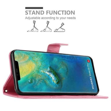 Huawei MATE 20 PRO Plånboksfodral Skal (Rosa)