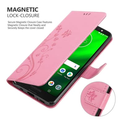 Motorola MOTO G6 PLUS Plånboksfodral Skal (Rosa)