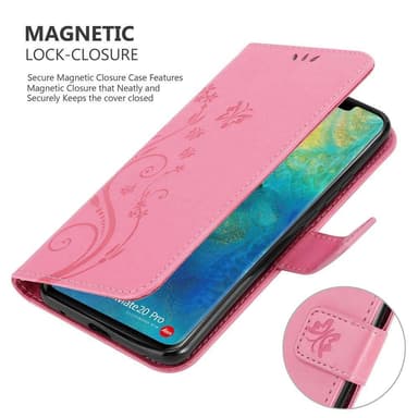 Huawei MATE 20 PRO Plånboksfodral Skal (Rosa)