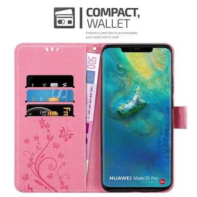 Huawei MATE 20 PRO Plånboksfodral Skal (Rosa)