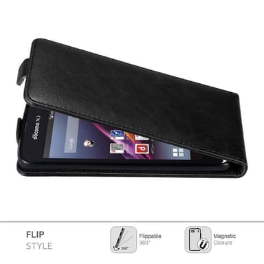Sony Xperia Z1 COMPACT Flipfodral Skal (Svart)