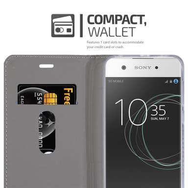 Sony Xperia XA1 Plånboksfodral Skal (Grå)