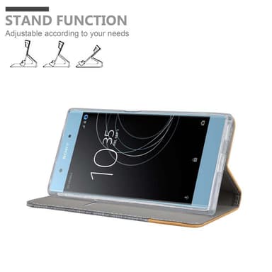 Sony Xperia XA1 Plånboksfodral Skal (Grå)