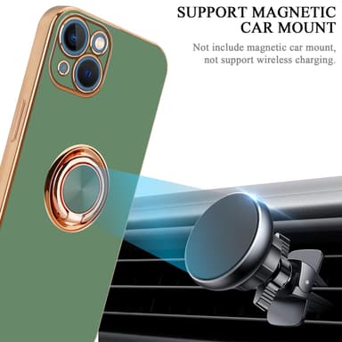 iPhone 14 Skal Fodral Case (Grön)