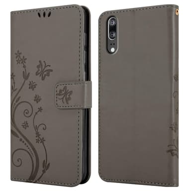 Huawei P20 Plånboksfodral Skal (Grå)