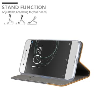 Sony Xperia XA1 Plånboksfodral Skal (Grå)
