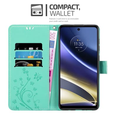 Motorola MOTO G51 5G Plånboksfodral Skal (Turkos)