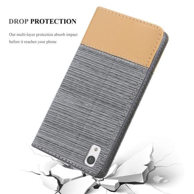 Sony Xperia XA1 Plånboksfodral Skal (Grå)