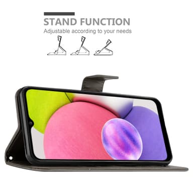 Samsung Galaxy A03s Plånboksfodral Skal (Grå)