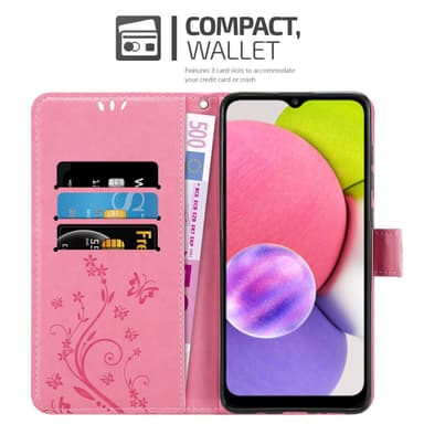 Samsung Galaxy A03s Plånboksfodral Skal (Rosa)