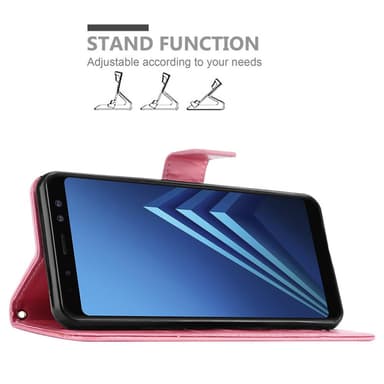 Samsung Galaxy A8 2018 Plånboksfodral Skal (Rosa)