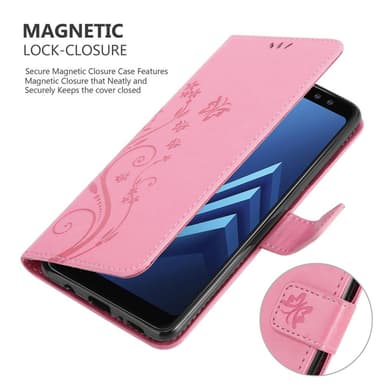 Samsung Galaxy A8 2018 Plånboksfodral Skal (Rosa)
