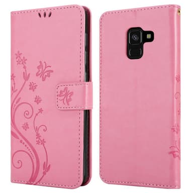 Samsung Galaxy A8 2018 Plånboksfodral Skal (Rosa)