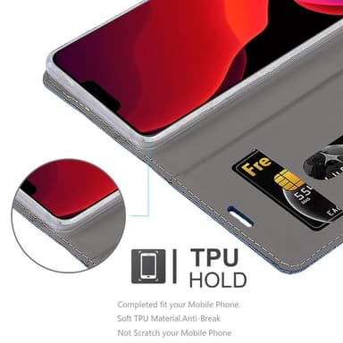 iPhone 12 / 12 PRO Plånboksfodral Skal (Blå)