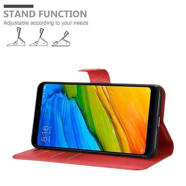 Xiaomi RedMi NOTE 5 Plånboksfodral Skal (Röd)