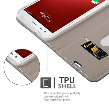 ZTE Blade S6 Plånboksfodral Skal (Blå)