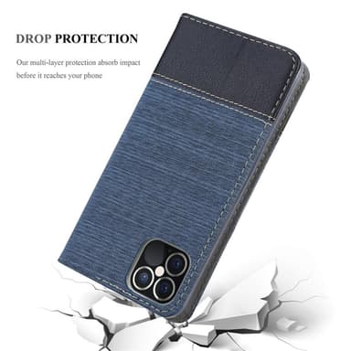 iPhone 12 / 12 PRO Plånboksfodral Skal (Blå)