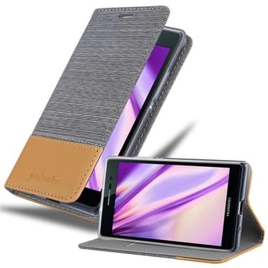 Huawei ASCEND P7 Plånboksfodral Skal (Grå)