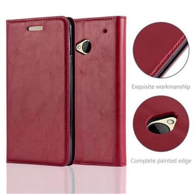 HTC ONE M7 Skal Fodral Case (Röd)