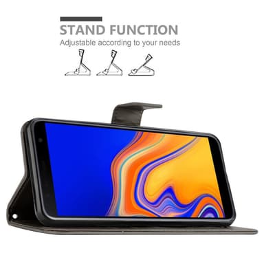 Samsung Galaxy J4 PLUS Plånboksfodral Skal (Grå)