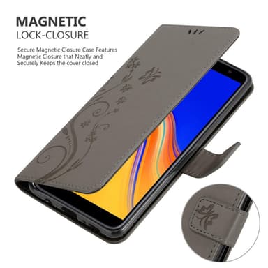 Samsung Galaxy J4 PLUS Plånboksfodral Skal (Grå)