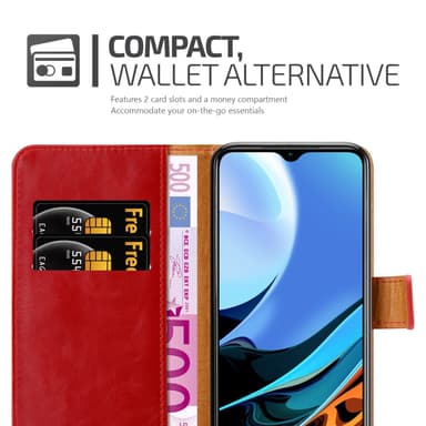 Xiaomi RedMi 9T / POCO M3 Plånboksfodral Skal (Röd)
