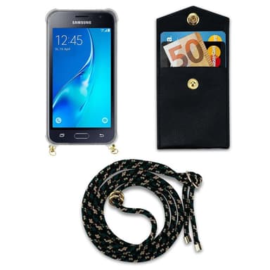 Samsung Galaxy J1 2016 Skal Fodral Kedja (Brun)