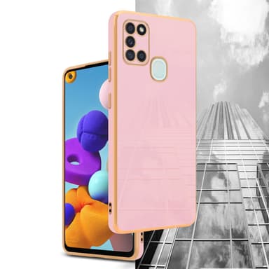 Samsung Galaxy A21s Skal Fodral Case (Rosa)