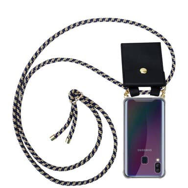 Samsung Galaxy A40 Skal Fodral Kedja (Blå)