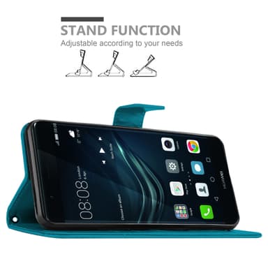 Huawei P9 PLUS Plånboksfodral Skal (Blå)