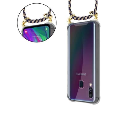 Samsung Galaxy A40 Skal Fodral Kedja (Blå)