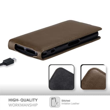 Sony Xperia Z1 COMPACT Flipfodral Skal (Brun)