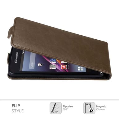 Sony Xperia Z1 COMPACT Flipfodral Skal (Brun)